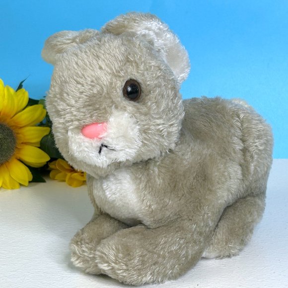 Vintage Gray Bunny Rabbit 8" Plush Stuffed Animal Toy - Picture 2 of 4